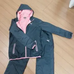 Puma ジャージ上下セット 黒/ピンク