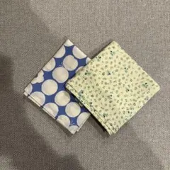 ランチョンマットセット 青い円と花柄