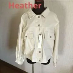 タグ付き！未着用！Heather☆デニムジャケット　フリーサイズ　オフホワイト