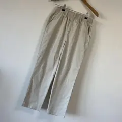 新品　白ベージュ ゴム入り 裏起毛　シェフパンツ