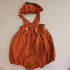 かぼちゃ　ハロウィン　ベビー　ロンパース　80