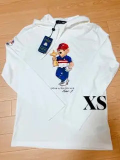 新品RalphLaurenポロベアパーカーXSホワイト薄手