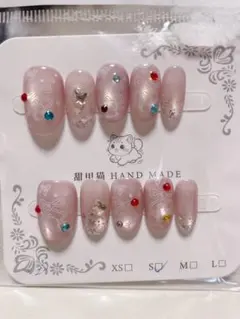 ネイルチップ ピンクリボン