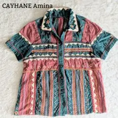 CAYHANE アミナ エスニック柄 インド綿 半袖シャツ F マルチカラーのサムネイル