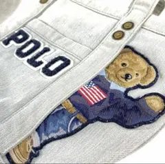 POLO ラルフローレン トートバッグ ポロベア 刺繍 キャンバス デニムバッグ