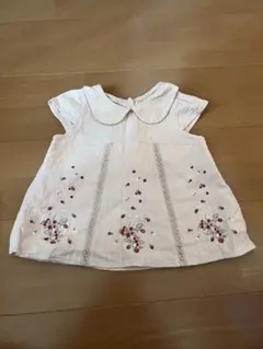 petit main 刺繍入りチュニックワンピース 80cm