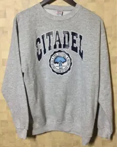 90's USA製　シタデル　カレッジ　プリント　スウェット　ソフィーのサムネイル