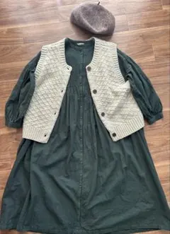 Samansa Mos2 ワンピース　グリーン