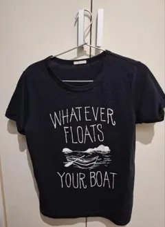 ロゴTシャツ ブラック　黒T GU