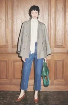 Mila Owen センター削りテーパードデニムパンツ