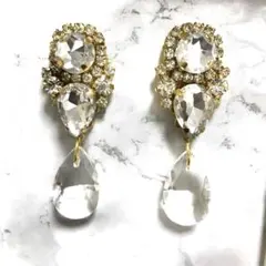 A352♡スワロフスキー クリスタル ビジュー ピアス♡クリア ブライダル