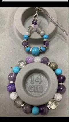 2個セット！天然石ブレスレット&ストラップ(欲しい人へチャームおまけ)