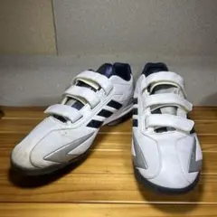 アディダス adidas 野球スパイク　25.5cmホワイト×ネイビー