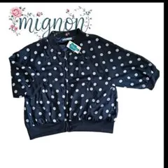 【新品タグ付】mignon ドット柄 シアーブルゾン ネイビーのサムネイル