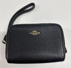 COACH ブラックレザー コインケース CW906 ミニポーチ