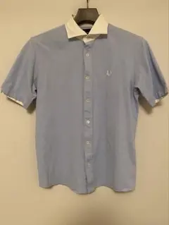 FRED PERRY 半袖ポロシャツ S ライトブルー　フレッドペリー　タイトのサムネイル