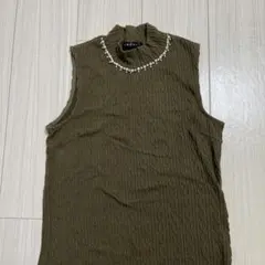 INGNI ノースリーブニット オリーブ色