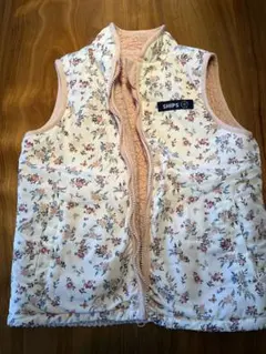 SHIPS フラワープリント ダウンベスト 120