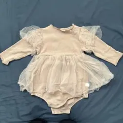 ベージュ チュールスカート ベビードレス