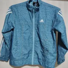 adidas 青 ウィンドブレーカー 130　美品