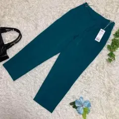 新品未使用　エニィスィス　カジュアルパンツ　青緑　ストレッチ　1 Sサイズ