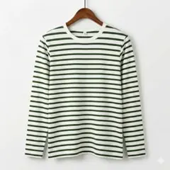 ユニクロ オールドユニクロ ボーダーロンT グリーン S