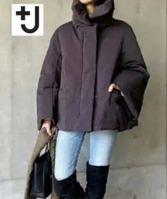 【美品】✨UNIQLO+Ｊハイブリッド ダウンジャケット　黒