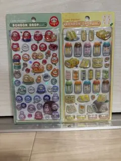 【正規品】ボンボンドロップシール　和柄　たまごサンド　だるま　２枚セット　2種類