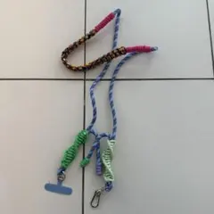 カラフル スマホストラップ カラビナ付き