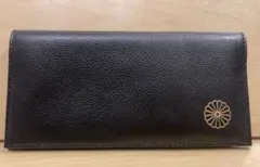 E*Z様 皇居 長財布　菊の御門　二つ折り　黒　ブラック　箱あり