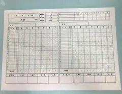 おまけ付き　便利！7イニング野球スコアブック 4種 9イニング１種