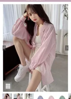 GRL ルーズシルエットストライプシャツ［snk964］