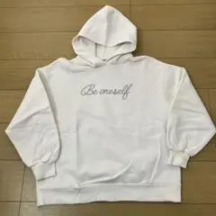 GU Be oneself プルオーバーパーカー ホワイト Lサイズ