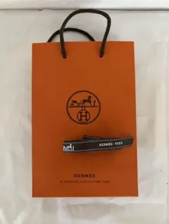 HERMES ショッパー　ブラウンリボン 約90cm セット