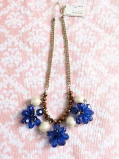 ★ブルーフラワー ネックレス