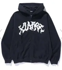 XLARGE 黒 ジップアップパーカーダブルジップM