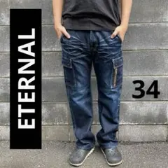 W34》ETERNAL カーゴデニム 備中倉敷工房 赤耳 鬼ヒゲ ハチノス - メルカリ