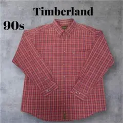 90s Timberland ティンバーランド 長袖 チェック シャツ XL