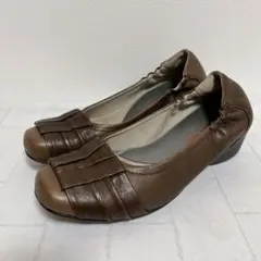 FREE TIME レザー コンフォートパンプス 日本製24.5cm 3E
