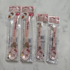 산리오 ハローキティ レンゲスプーン デザートスプーン 4本セット ダイソー