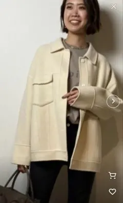 ミラオーウェン　アイボリー ジャケット