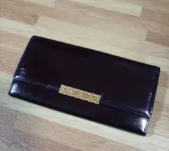 美品 GIVENCHY ジバンシー リアルレザー 本革長財布 ダークパープルのサムネイル
