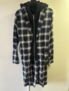 John UNDERCOVER チェック ロング フーディ ガウン コート SNOWDON 