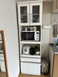 キッチンボード 食器棚 ホワイト 収納棚