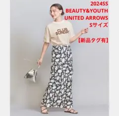 新品タグ有＊BEAUTY&YOUTH ボタニカルプリントマーメイドマキシスカートのサムネイル
