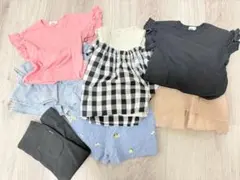 ペアマノン・petit main 女の子Tシャツ・パンツ120cmまとめ売り！