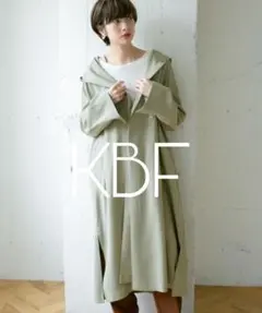 最終値下げ約半額【フーディコート美品】KBF レイヤードフーディーコート GRN