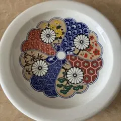 レトロ 和柄 菊花模様 丸皿 食器 アンティーク 昭和レトロ