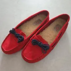 UGG Australia モカシン レッド スエード ボア 　23cmのサムネイル