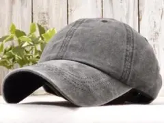 色あせ　ローキャップ　ブラック 　ビンテージ加工　男女兼用　メンズ レディース